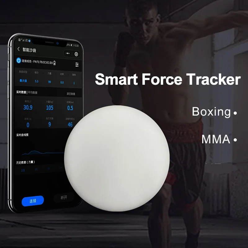 USB Charge Boxing Smart Punching Power Tracker Intelligent Kick Sandbag Power Test Speed Sensor Strike MMA Training Dynamometer
USB Charge Boxing Smart Punching Power Tracker Intelligent Kick Sandbag Power Test Speed Sensor Strike MMA Training Dynamometer
