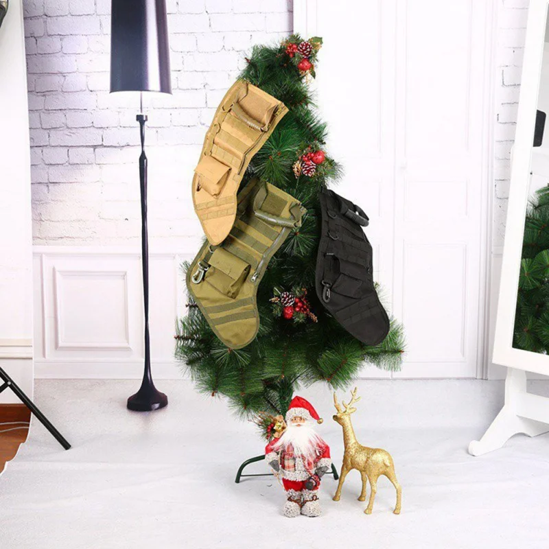 Tactical Christmas Stocking Waterproof Zipper Pouch Tree Hanging Ornament Green Black Brown Red Nylon Xmas Tree Hanging Sock
Tactical Christmas Stocking Waterproof Zipper Pouch Tree Hanging Ornament Green Black Brown Red Nylon Xmas Tree Hanging Sock