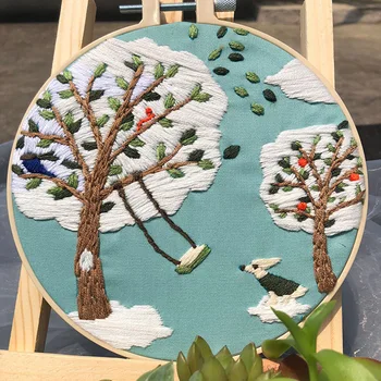 DIY Embroidery Beginners Kits Pre-Printed Floral Pattern Cross Stitch With Hoop Household Handcarft Supplies
DIY Embroidery Beginners Kits Pre-Printed Floral Pattern Cross Stitch With Hoop Household Handcarft Supplies