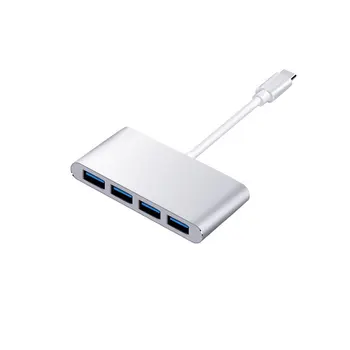 Thunderbolt Usb 3.1 Type-C To Usb 3.0 Hub 4 Port Hub Adapter Usb-C Aluminum Type C To 4 Port Usb3.0 Hub
Thunderbolt Usb 3.1 Type-C To Usb 3.0 Hub 4 Port Hub Adapter Usb-C Aluminum Type C To 4 Port Usb3.0 Hub