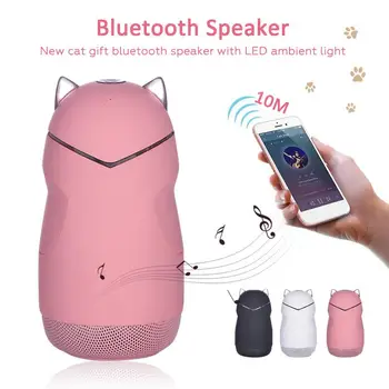 Mini Bluetooth Speaker Cute Cat Portable Wireless Speaker Stereo Soundbar With LED Light Support TF Card Hands-free Music Center
Mini Bluetooth Speaker Cute Cat Portable Wireless Speaker Stereo Soundbar With LED Light Support TF Card Hands-free Music Center