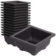 15 PCS 4.7 אינץ פרח סיר, כיכר פלסטיק בונסאי אימון סיר, פרח עסיסי עציץ מיכל, עבור גן, פנים, Hom(China)