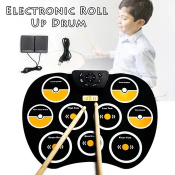 Electronic Drum Set Roll Up Drum Practice Pad Midi Drum Kit With Headphone Jack Built-in Speaker Drum Pedals Great Holiday Birth 
Electronic Drum Set Roll Up Drum Practice Pad Midi Drum Kit With Headphone Jack Built-in Speaker Drum Pedals Great Holiday Birth