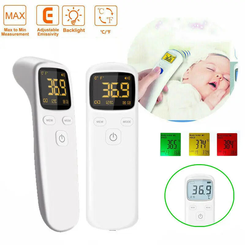 Infrared Digital Thermometer Baby Adult Forehead IR Non-touch Temperature Gun Compliant with FDA & CE certification
Infrared Digital Thermometer Baby Adult Forehead IR Non-touch Temperature Gun Compliant with FDA & CE certification