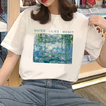 WATER LILIES MONET funny print shirt female summer fashion large size loose cartoon oil painting Harajuku O-neck female T-shirt
WATER LILIES MONET funny print shirt female summer fashion large size loose cartoon oil painting Harajuku O-neck female T-shirt
