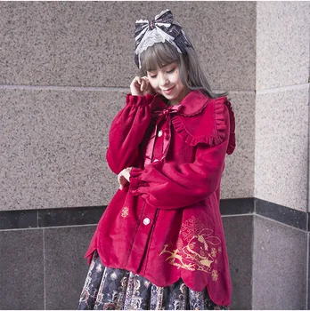Winter japanese sweet lolita coat vintage embroidery petals victorian overcoat plus velvet thicken warm kawaii girl coat loli
Winter japanese sweet lolita coat vintage embroidery petals victorian overcoat plus velvet thicken warm kawaii girl coat loli