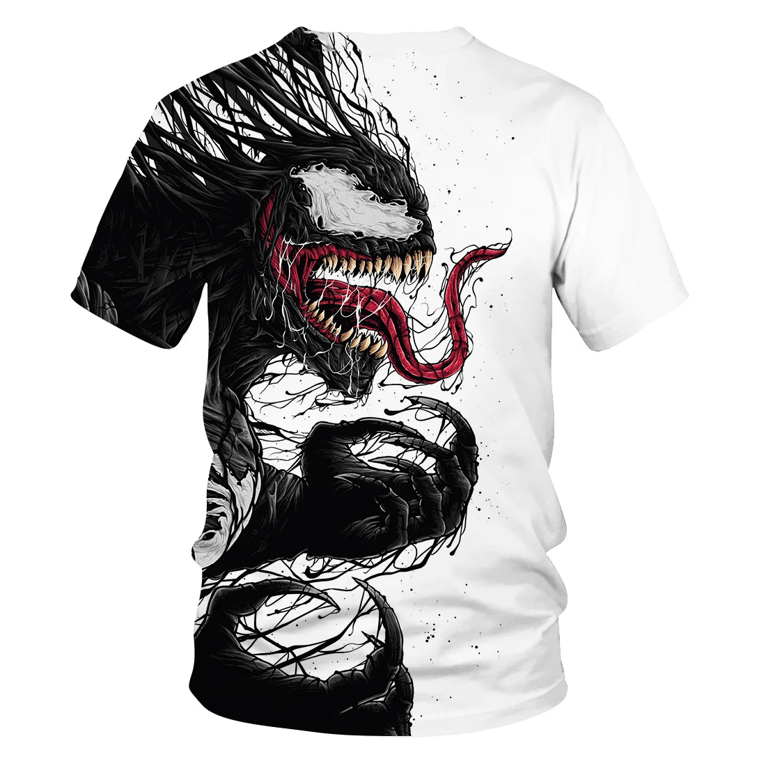 Для детей от 3 до 14 лет детская футболка фильм Venom 3D печатных с коротким рукавом на