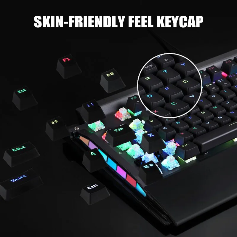 RGB Mechanical Keyboard 104 Keys USB 2.0 Kailh Box Switch Wired Fast Response Speed GT66
RGB Mechanical Keyboard 104 Keys USB 2.0 Kailh Box Switch Wired Fast Response Speed GT66
