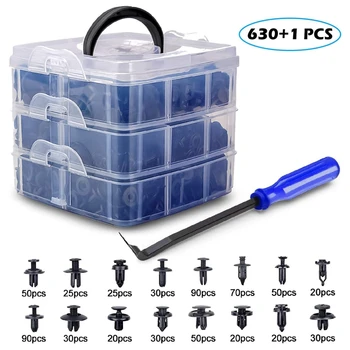 631Pcs Car Retainer Bumper Clips and Fastener Remover Kit 16 Sizes Auto Push Pin Rivets Door Trim Panel Clips
631Pcs Car Retainer Bumper Clips and Fastener Remover Kit 16 Sizes Auto Push Pin Rivets Door Trim Panel Clips