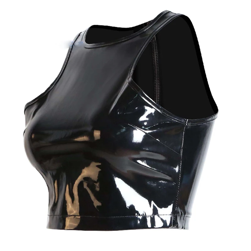 DROZENO Punk style patent leather shiny leather waistcoat women's PVC short vest singing performance shiny shorts women suit
DROZENO Punk style patent leather shiny leather waistcoat women's PVC short vest singing performance shiny shorts women suit