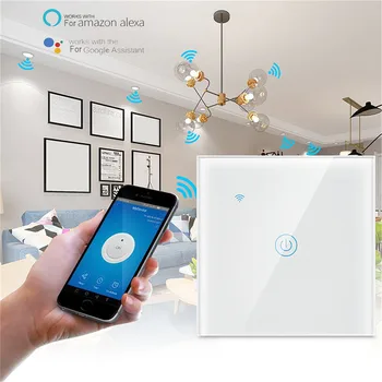 Wifi Smart Light Switch Glass Screen Touch Panel Voice Control Wireless Wall Switch For Alexa for Google Home App Control
Wifi Smart Light Switch Glass Screen Touch Panel Voice Control Wireless Wall Switch For Alexa for Google Home App Control