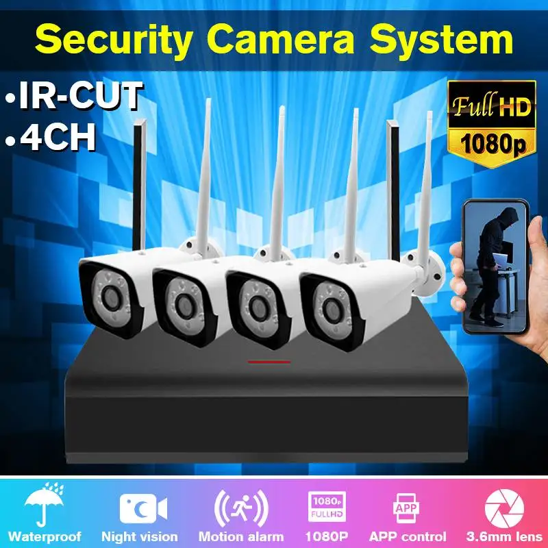 Wireless Security Camera System 1080P IP Camera Wifi SD Card Outdoor 4CH Audio CCTV System Video Surveillance Camara Kits
Wireless Security Camera System 1080P IP Camera Wifi SD Card Outdoor 4CH Audio CCTV System Video Surveillance Camara Kits