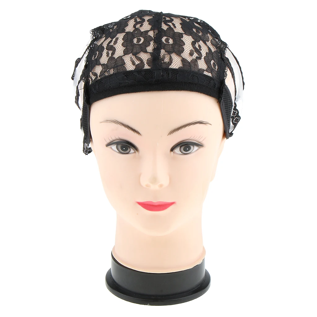 Breathable Adjustable Straps Lace Wig Cap Wigs Making Weave Accessories Mesh Snood Net for Women Men Short Long Hair Black Breathable Adjustable Straps Lace Wig Cap Wigs Making Weave Accessories Mesh Snood Net for Women Men Short Long Hair Black