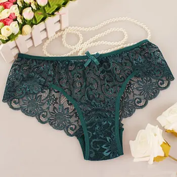 Women's Sexy Lingerie Full Lace Panties Big Size s-Xl High-Crotch Transparent Floral Bow Briefs Underwear Culotte Femme 
Women's Sexy Lingerie Full Lace Panties Big Size s-Xl High-Crotch Transparent Floral Bow Briefs Underwear Culotte Femme