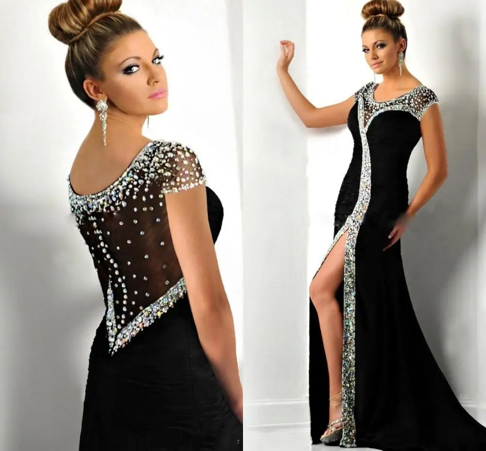 2020 African High Side Slit Mermaid Evening Dresses with Scoop Crystals Formal Open Back Long Prom Party Gowns Vestidos de Festa
2020 African High Side Slit Mermaid Evening Dresses with Scoop Crystals Formal Open Back Long Prom Party Gowns Vestidos de Festa