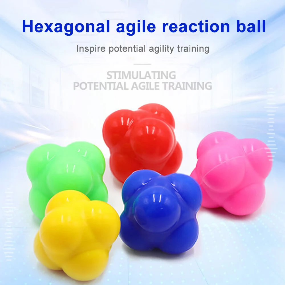 Hexagonal Reaction Ball Silicone Agility Coordination Reflex Exercise Sports Jump Fitness Towards Training Ball Interactive Toy
Hexagonal Reaction Ball Silicone Agility Coordination Reflex Exercise Sports Jump Fitness Towards Training Ball Interactive Toy