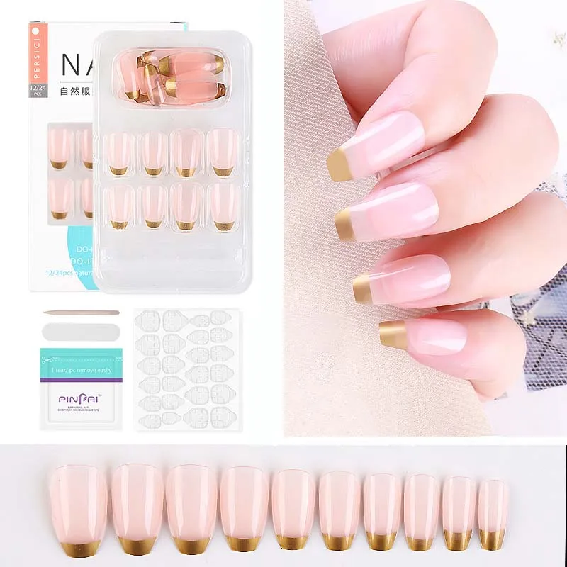 24 Pcs False Nails Wearable Fake Nails Gradient French Tips Glitter Artifical Nails Hit Color Coffin Nails Nail Art Tools
24 Pcs False Nails Wearable Fake Nails Gradient French Tips Glitter Artifical Nails Hit Color Coffin Nails Nail Art Tools