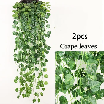 2pcs Artificial Ivy Leaf Trailing Vine Fake Foliage Flower Hanging Garland Plant 90CM Green Artificial Leaves Wedding,party
2pcs Artificial Ivy Leaf Trailing Vine Fake Foliage Flower Hanging Garland Plant 90CM Green Artificial Leaves Wedding,party