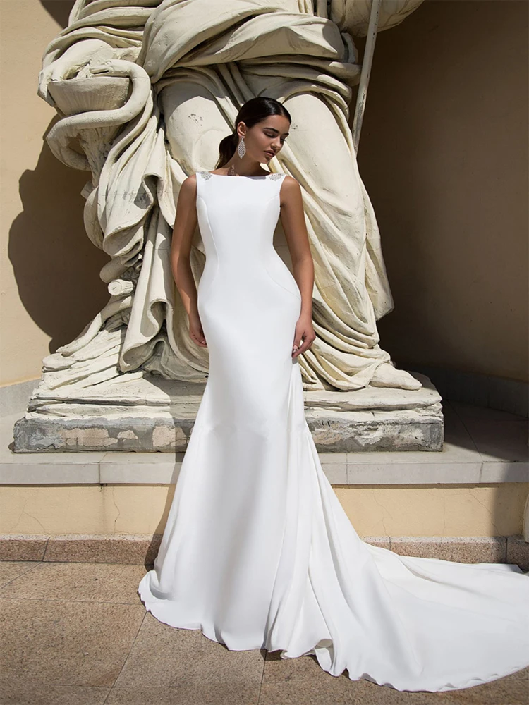 Vestido-De-Novia-2019-White-Mermaid-Wedding-Dress-Sexy-Backless-Bridal-Wedding-Gowns-Simple-Soft-Stain (2)