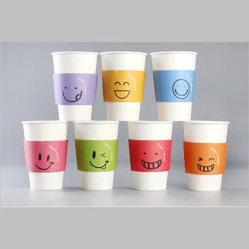 50pcs Thicken disposable coffee cup 400ml 500ml white milk tea cold hot drink paper cups with cover and kraft paper sleeves
50pcs Thicken disposable coffee cup 400ml 500ml white milk tea cold hot drink paper cups with cover and kraft paper sleeves
