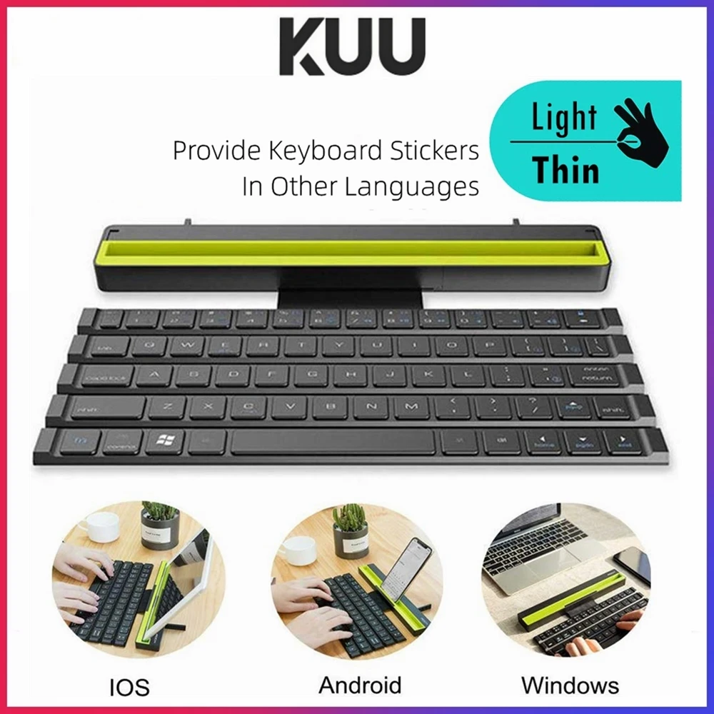 KUU BT64 Keys Reel Portable Folding Bluetooth Keyboard Wireless Foldable Touchpad Keypad for IOS/Android/Windows ipad Tablet
KUU BT64 Keys Reel Portable Folding Bluetooth Keyboard Wireless Foldable Touchpad Keypad for IOS/Android/Windows ipad Tablet