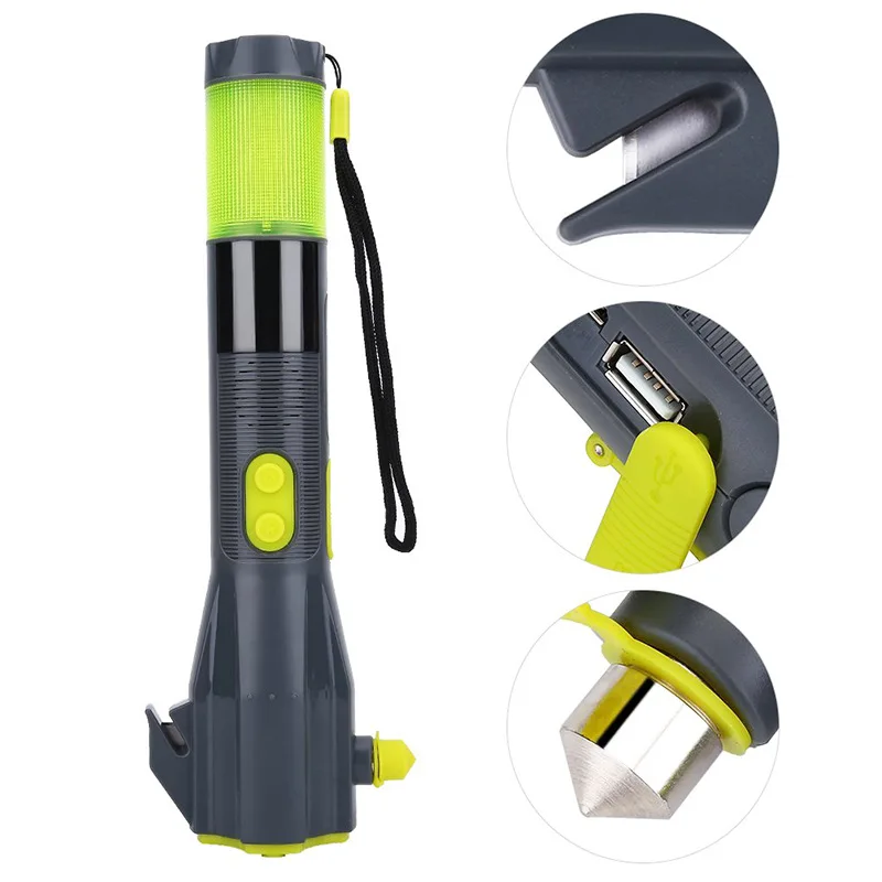 Car Mounted Safety Hammer Flashlight Six-in-One Firefighting Emergency Flashlight Hand-cranking Power Generation Multifunctional
Car Mounted Safety Hammer Flashlight Six-in-One Firefighting Emergency Flashlight Hand-cranking Power Generation Multifunctional