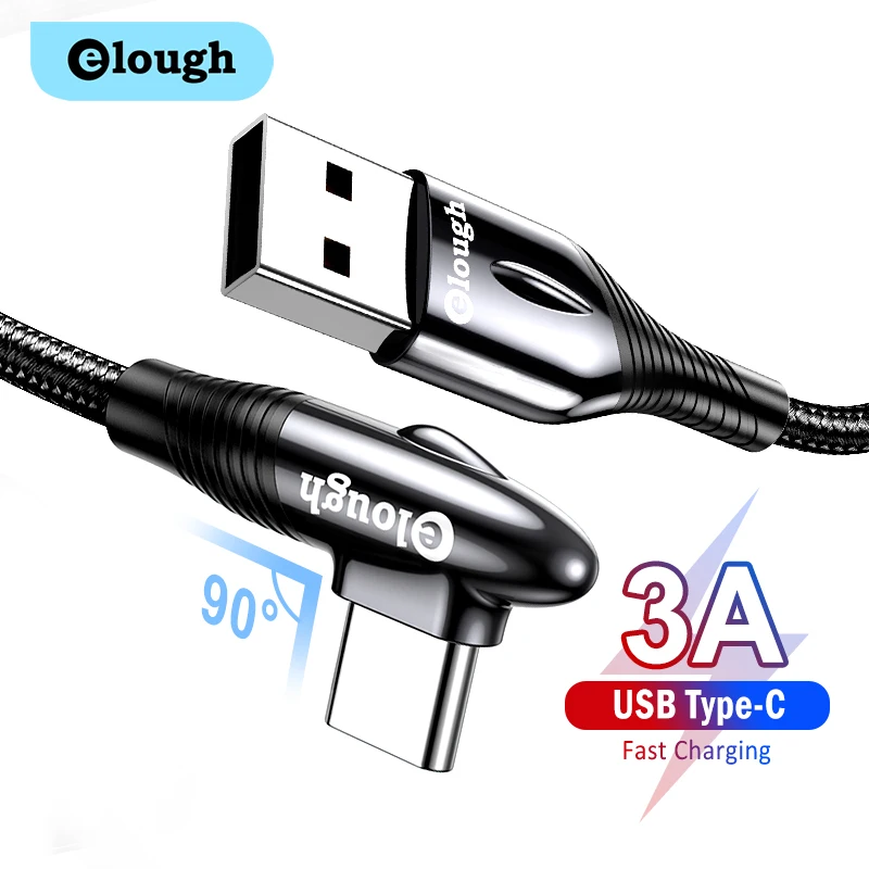 Кабель USB Type-C Elough 3 а с углом 90 градусов | Мобильные телефоны и аксессуары