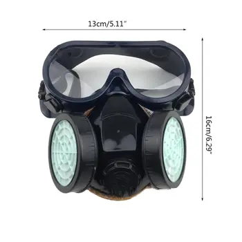 Dual Pot Industrial Gas Mask Respirator Anti Dust Filtter Goggles Spray Chemical Y98A 
Dual Pot Industrial Gas Mask Respirator Anti Dust Filtter Goggles Spray Chemical Y98A