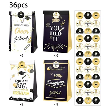 36Pcs Paper Gift Bags Candy Treat Bags with 6 Stickers for Graduation Season Theme Party Supplies Decor
36Pcs Paper Gift Bags Candy Treat Bags with 6 Stickers for Graduation Season Theme Party Supplies Decor