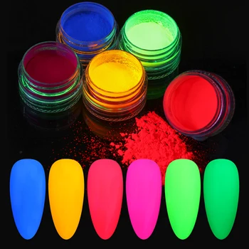 6 Boxes Luminous Nail Powder Set Neon Phosphor Nail Glitters Powder Fluorescent Chrome Pigment Glow in Dark Nail Art Decorations 
6 Boxes Luminous Nail Powder Set Neon Phosphor Nail Glitters Powder Fluorescent Chrome Pigment Glow in Dark Nail Art Decorations