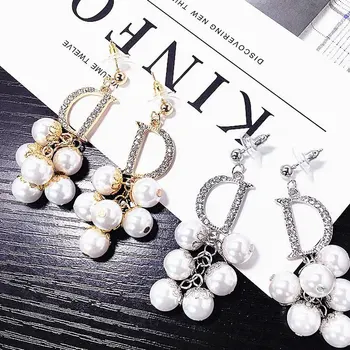 Trendy Letter Pearl Drop Women Dangle Earrings Crystal Flower Long Pendant Earrings For Women Drops Earrings 2020 brincos
Trendy Letter Pearl Drop Women Dangle Earrings Crystal Flower Long Pendant Earrings For Women Drops Earrings 2020 brincos
