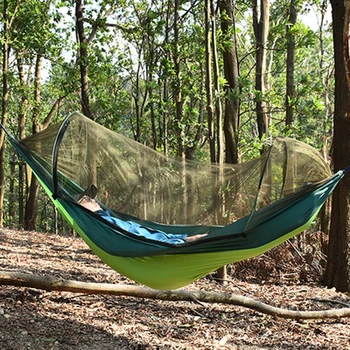 Outdoor Camping Hammock Sleeping Bed Swing with Mosquito Net Carabiners High Strength Fabric Hanging Swing
Outdoor Camping Hammock Sleeping Bed Swing with Mosquito Net Carabiners High Strength Fabric Hanging Swing