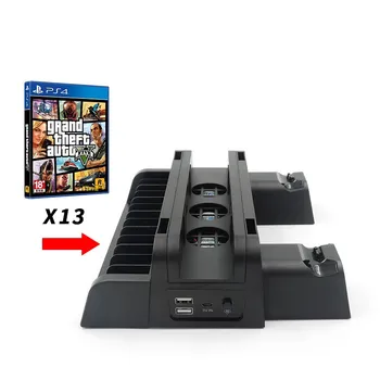 Charger game stand LED light storage accessories, for PS4 / PS4 slim / PS4 Pro game console, controller charging, game storage
Charger game stand LED light storage accessories, for PS4 / PS4 slim / PS4 Pro game console, controller charging, game storage