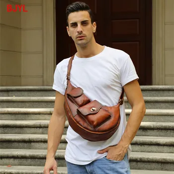 Men's Chest Bag Casual Waist Bag Leather Cross-body Bag Shoulder Bag Personalized Leather Retro Tide Men Bag Youth Cross-bag
Men's Chest Bag Casual Waist Bag Leather Cross-body Bag Shoulder Bag Personalized Leather Retro Tide Men Bag Youth Cross-bag