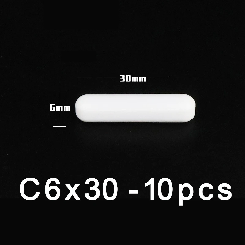 C6x30mm Laboratory Magnetic Stir Bar PTFE Plain Stirring Bars without Pivot Ring white Spinbars ,cylinder shape , 10pcs
C6x30mm Laboratory Magnetic Stir Bar PTFE Plain Stirring Bars without Pivot Ring white Spinbars ,cylinder shape , 10pcs