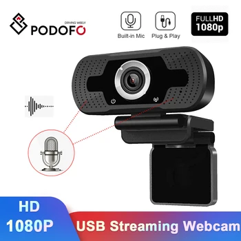 Podofo HD Webcam Built-in Dual Mics Smart 1080P Web Camera USB Pro Stream Camera for Desktop Laptops PC Game Cam OS Windows 10/8
Podofo HD Webcam Built-in Dual Mics Smart 1080P Web Camera USB Pro Stream Camera for Desktop Laptops PC Game Cam OS Windows 10/8