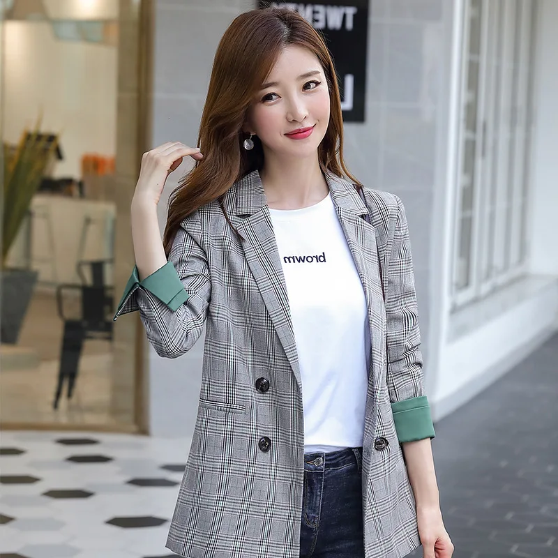 Pattern Loose-Fit Coat Women's Suit Retro England Ventilation Network Red Plaid Small Suit Korean-Style Tops Autumn And Winter H
Pattern Loose-Fit Coat Women's Suit Retro England Ventilation Network Red Plaid Small Suit Korean-Style Tops Autumn And Winter H