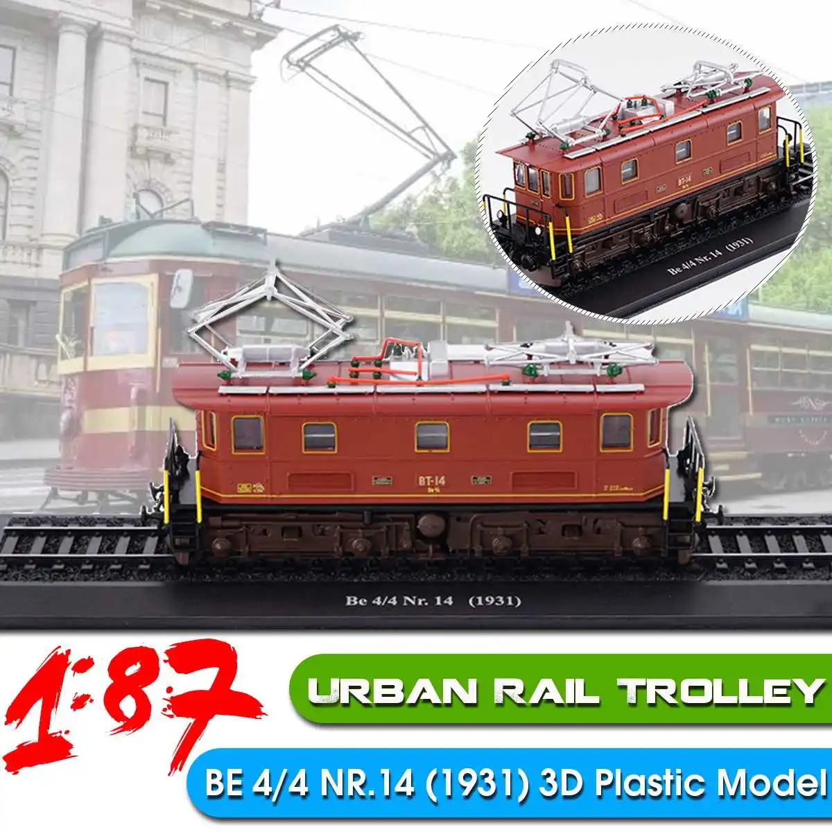 

1:87 Magnetic Pull Back Alloy Connected Subway Metro Track Train Alloy Model Toys Sound & Light Car Collection