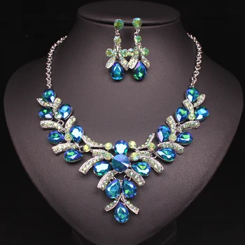 FASHION SHINING AB CRYSTAL INDIAN BRIDAL JEWELRY SETS WEDDING PARTY GOLD SILVER PLATED EARRINGS AND NECKLACE SET GIFTS FOR WOMEN
FASHION SHINING AB CRYSTAL INDIAN BRIDAL JEWELRY SETS WEDDING PARTY GOLD SILVER PLATED EARRINGS AND NECKLACE SET GIFTS FOR WOMEN
