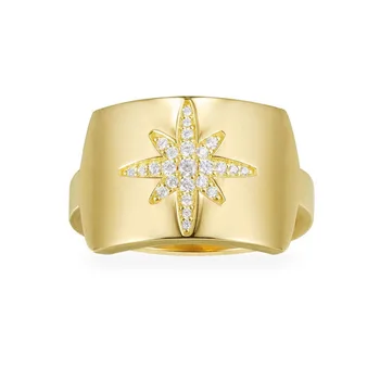 SLJELY Fashion Unisex 925 Sterling Silver Yellow Gold Color Wide Star Finger Ring Paved Fine Cubic Zirconia for Women Men
SLJELY Fashion Unisex 925 Sterling Silver Yellow Gold Color Wide Star Finger Ring Paved Fine Cubic Zirconia for Women Men