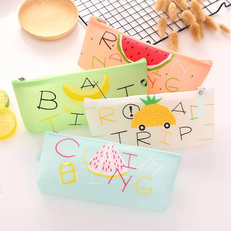 Silicone Big Pencil Case Cute Fruit Pencil Box Large Zipper Pencil Pouch Storage Bag for Student Gift School Stationery Supplies
Silicone Big Pencil Case Cute Fruit Pencil Box Large Zipper Pencil Pouch Storage Bag for Student Gift School Stationery Supplies