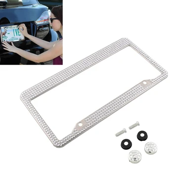 Vehemo Sliver Frame License Frame Tag Cover Bling License Frame Glitter License Plate Frame Crystal Steel Car License Frame
Vehemo Sliver Frame License Frame Tag Cover Bling License Frame Glitter License Plate Frame Crystal Steel Car License Frame