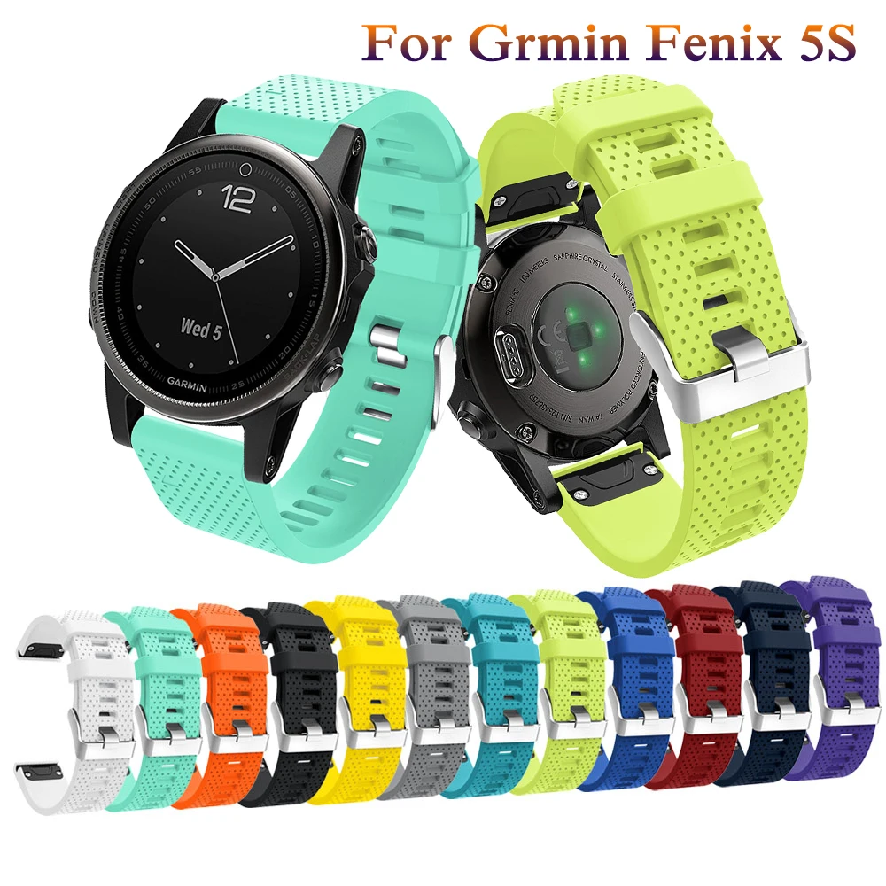 Fashion Silicone Bracelet 20mm Wrist Strap for Garmin Fenix 5S GPS Smart watch bands with Easy fit Quick Release Belt Wristbands
Fashion Silicone Bracelet 20mm Wrist Strap for Garmin Fenix 5S GPS Smart watch bands with Easy fit Quick Release Belt Wristbands
