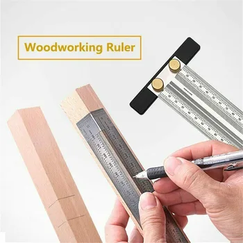 High Precision DIY Scale Ruler T-Type Hole Ruler Stainless Woodworking Scribe Drawing Mark Line Gauge Carpenter Measuring Tools
High Precision DIY Scale Ruler T-Type Hole Ruler Stainless Woodworking Scribe Drawing Mark Line Gauge Carpenter Measuring Tools