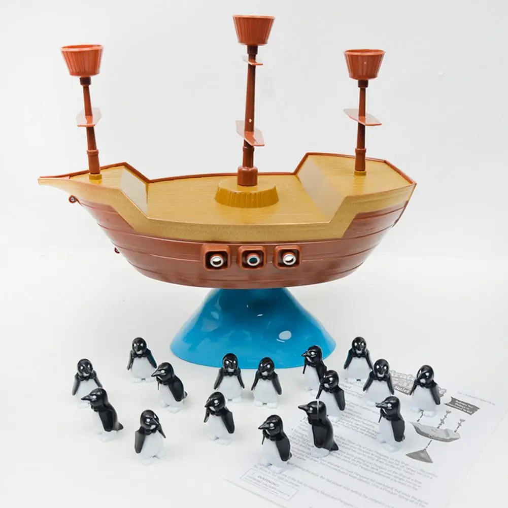 Funny dexterity patience and hand-on skills Pirate Boat Penguin Balancing Board Game Desktop Interactive Kids Toy
Funny dexterity patience and hand-on skills Pirate Boat Penguin Balancing Board Game Desktop Interactive Kids Toy