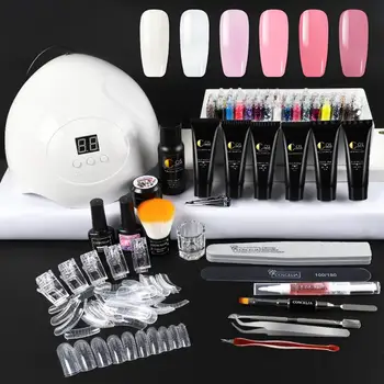 COSCELIA Poly Gel Polish Kit 15ml Poly Gel 30W UV LED Lamp Manicure Tools Nail Tips Art Quick Building Poly Gel Varnish
COSCELIA Poly Gel Polish Kit 15ml Poly Gel 30W UV LED Lamp Manicure Tools Nail Tips Art Quick Building Poly Gel Varnish