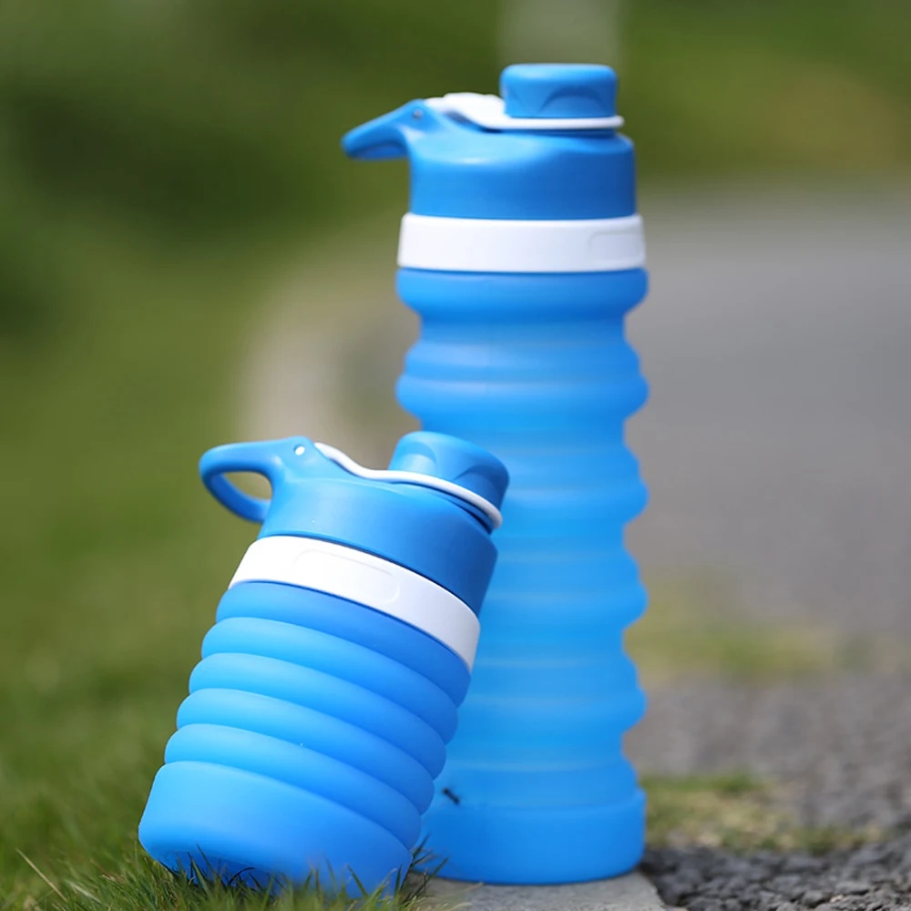 travel climbing biking foldable soft sports water bottle