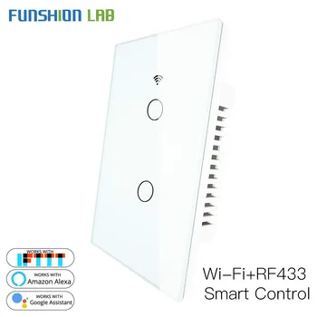WiFi Smart Wall Light Switch RF 433Mhz Wireless Glass Panel Smart Life Tuya APP Remote Control Works With Alexa Google Home
WiFi Smart Wall Light Switch RF 433Mhz Wireless Glass Panel Smart Life Tuya APP Remote Control Works With Alexa Google Home