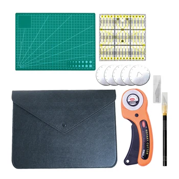Rotary Cutter with Replacement Blade +Double Sided Professional Rotary Mat + Quilting Ruler + Felt Board
Rotary Cutter with Replacement Blade +Double Sided Professional Rotary Mat + Quilting Ruler + Felt Board