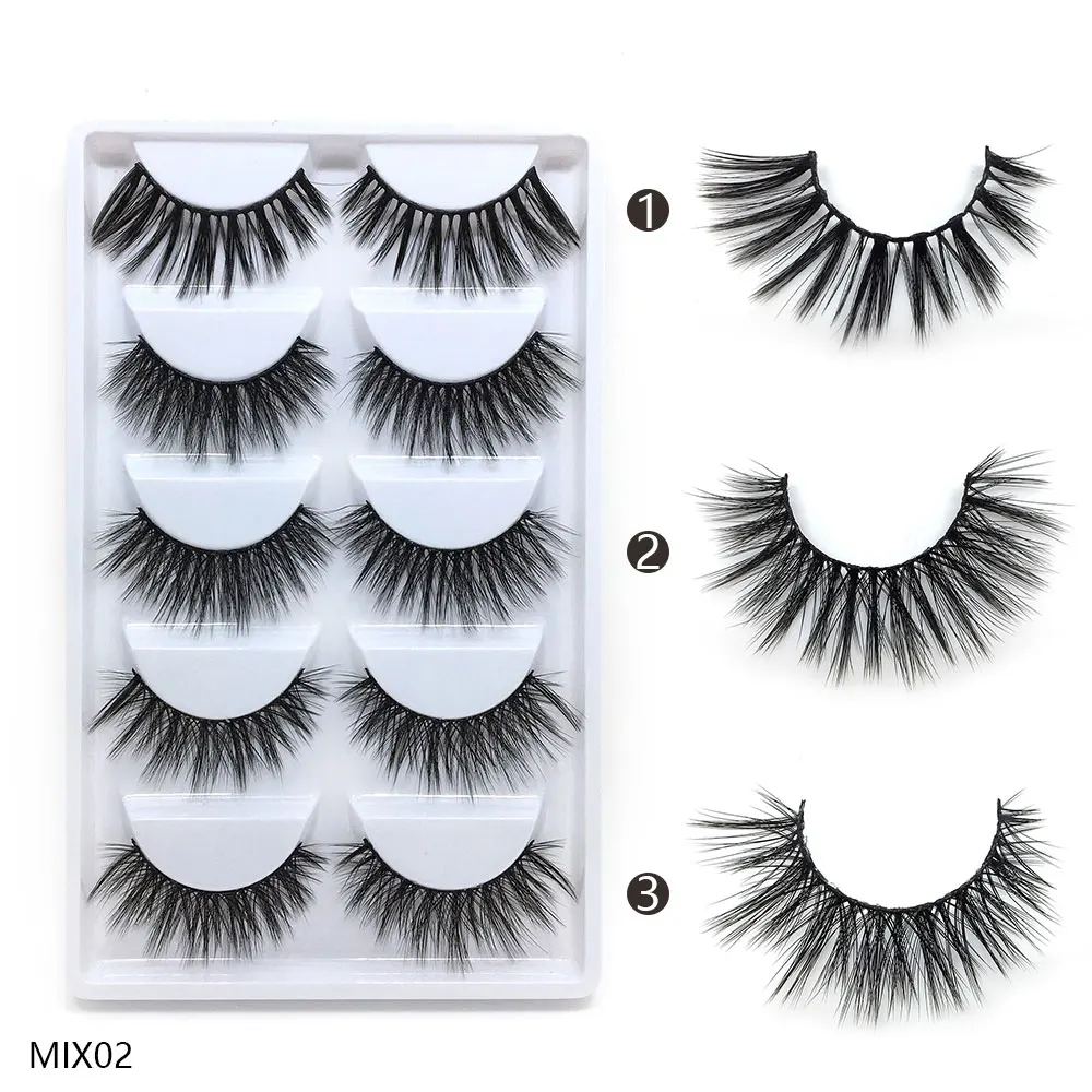 5 Styles False Eyelashes Synthetic Fiber Material 3D faux Mink Lashes 100% Handmade Natural Fluffy Long Soft Reusable Eyelashes
5 Styles False Eyelashes Synthetic Fiber Material 3D faux Mink Lashes 100% Handmade Natural Fluffy Long Soft Reusable Eyelashes